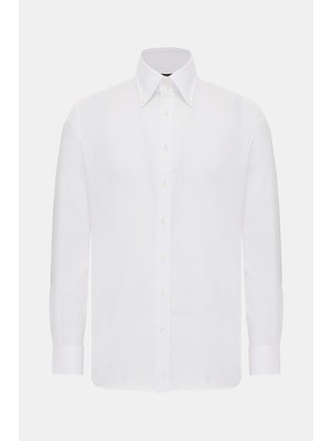 Vakko White Pinpoint Non-Iron Shirt