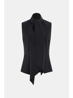 Vakko Navy V-Neck Vest