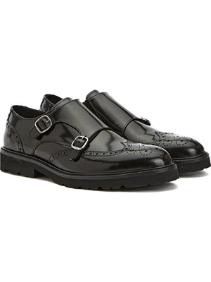 Network Black Men's Leather Shoes