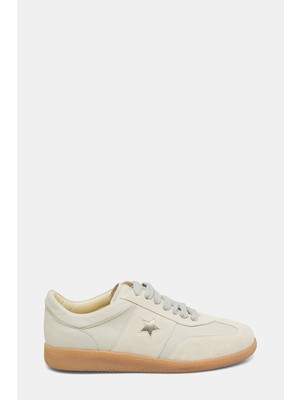 Vakko By Lorena Antonıazzı Ecru Suede Sneakers