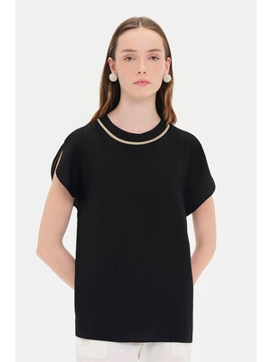 Vakko Black Blouse