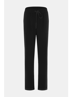 Vakko Black Slim-Leg Trousers