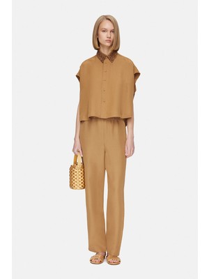 Fabiana Filippi Fabıana Fılıppı Tan Trousers