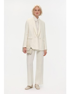 Fabiana Filippi Fabıana Fılıppı White Double-Breasted Jacket