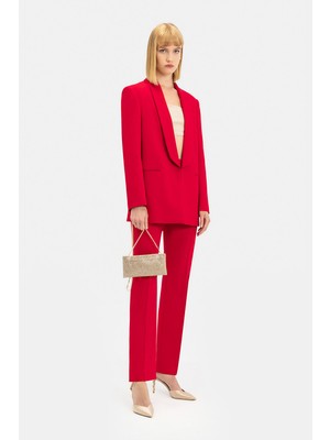 Vakko Red Tuxedo Lapel Jacket