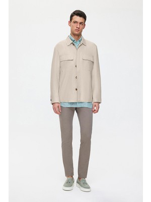 Vakko Beige Linen Viscose Jacket