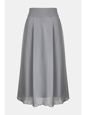Vakko Grey Skirt