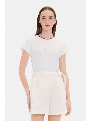 Vakko By Lorena Antonıazzı White T-Shirt