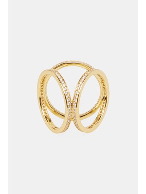 Vakko Gold Scarf Ring