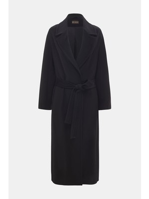 Vakko Black Wool Coat