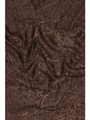 Vakko Dark Brown Paisley Pattern Esmeralda Scarf