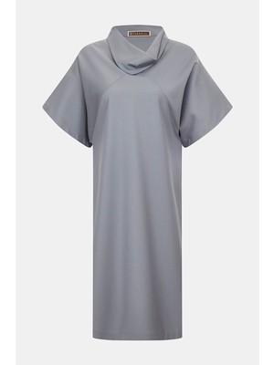Vakko Grey Dress