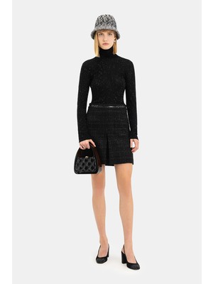 Vakko Black Above-The-Knee Skirt