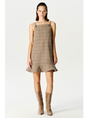 Ganni Gannı Brown Mini Dress