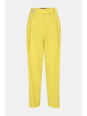 Vakko By Lorena Antonıazzı Yellow Wool Trousers