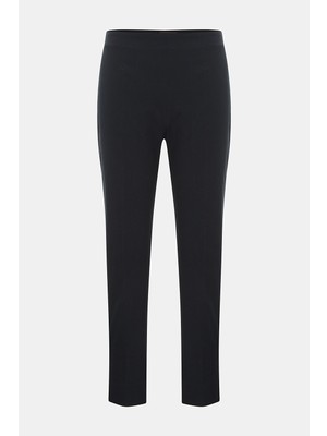 Vakko Navy Slim-Leg Trousers