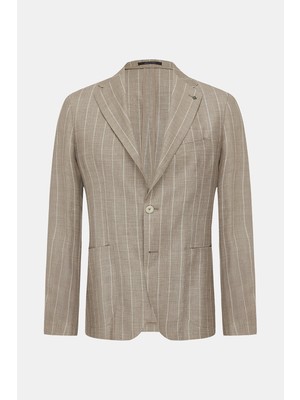 Vakko By Taglıatore Light Beige 2-Button Unlined Jacket