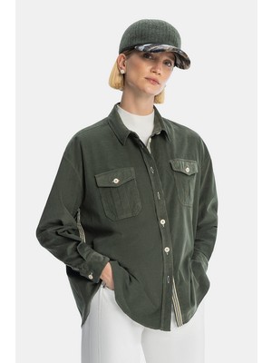 Vakko Khaki Long Sleeve Shirt