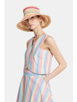 Vakko Multicolor Striped Blouse