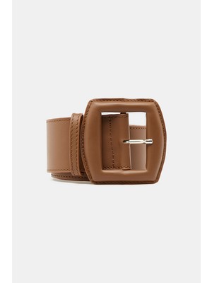 Vakko Tan Leather Belt