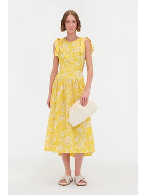 Vakko Yellow Dress