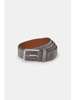 Santoni Santonı Grey Suede Belt