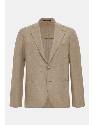 Vakko By Taglıatore Monopeto Half-Lined Wool Silk Jacket