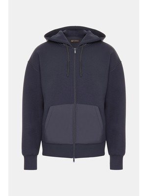 Vakko Navy Hooded Sweatshirt