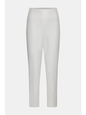 Vakko By Peserıco White Narrow-Leg Trousers
