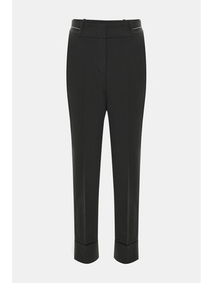 Vakko By Peserıco Black Slim-Leg Trousers