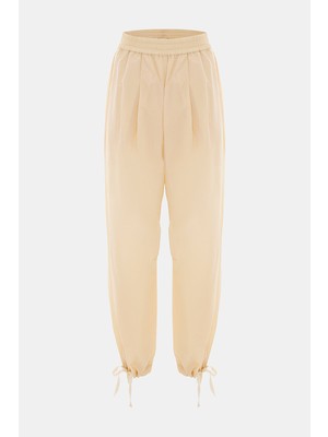 Phılosophy Slim Fit Cream Straight Leg Trousers