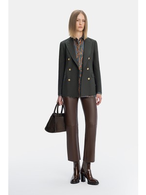 Vakko Anthracite Straight-Leg Trousers