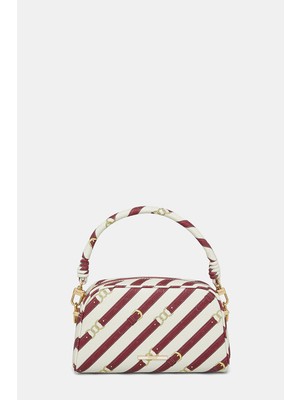 Vakko Cream Monogram Bag