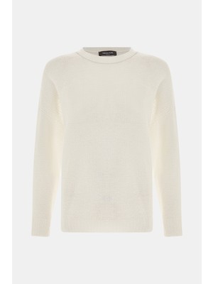 Fabiana Filippi Fabıana Fılıppı White Cashmere Knit Sweater