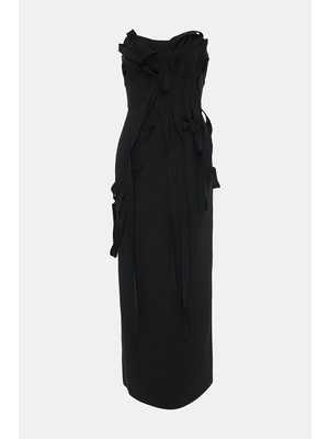 Acler Black Midi Dress