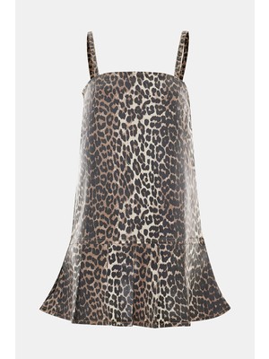 Ganni Gannı Brown Mini Dress