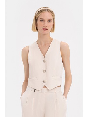 Vakko By Peserıco Beige Vest
