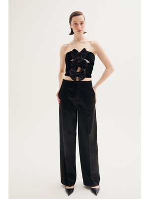 Phılosophy Slim Fit Black Straight Leg Trousers