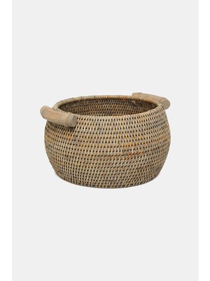 Vakko Rattan Round Basket Small