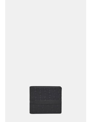 Vakko Black Monogram Wallet