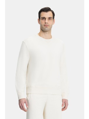 Vakko By Danıele Fıesolı White Round Neck Sweatshirt