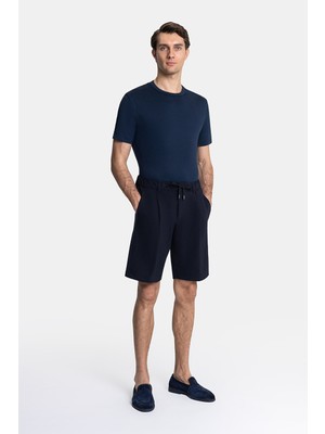 Vakko By Montecore Navy Bermuda Shorts