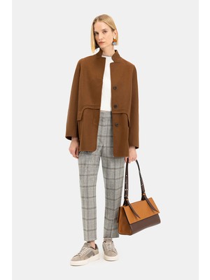 Vakko Brown Pea Coat