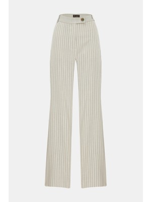 Vakko Multicolor Striped Trousers