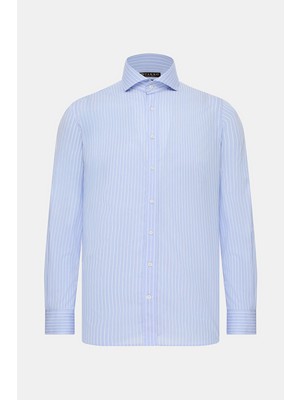 Vakko Striped Pattern Shirt