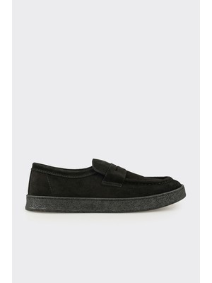 Elle Black Leather Men's Casual Shoes