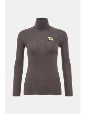 Rochas Grey Wool Knit Sweater