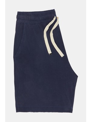 Vakko By Danıele Fıesolı Navy Cupro Shorts