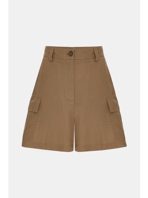 Vakko By Lorena Antonıazzı Camel Shorts