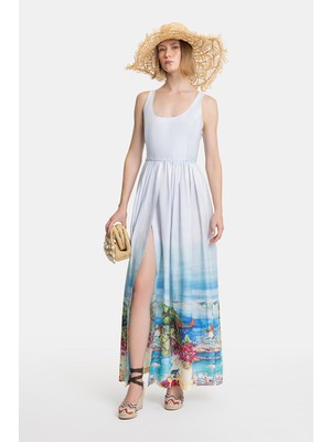 Vakko Light Blue Dress